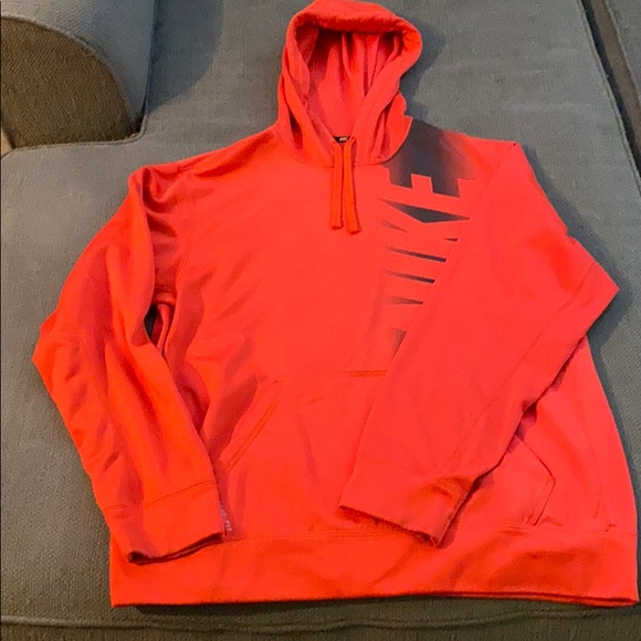 Nike large men’s Orange Therma-fit hoodie. - Picture 1 of 6